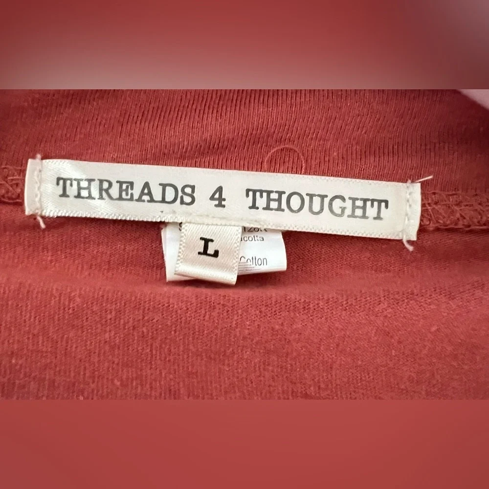 Terracotta Midi Skirt - Threads 4 Thought - Tulip Hem -Size L